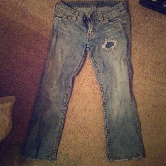 Silver capris size 27