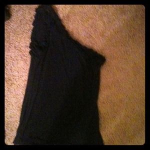 Blue one shoulder top