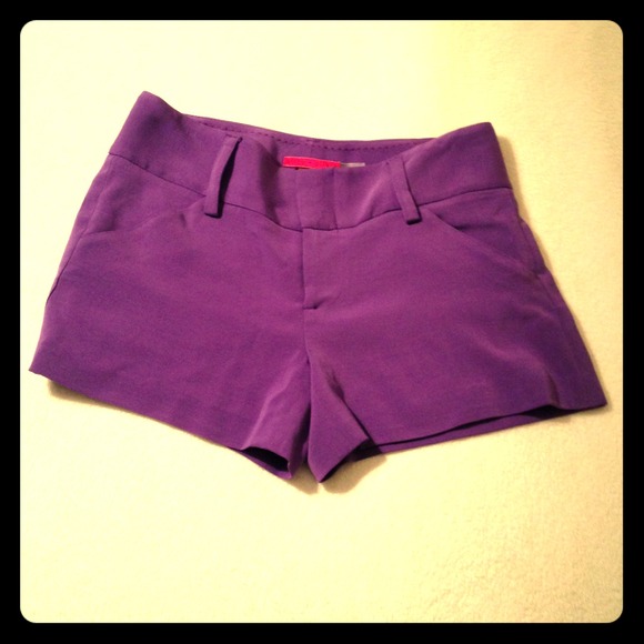 Purple "Alice + Olivia" shorts