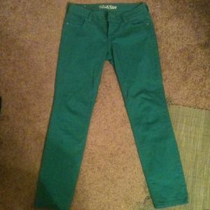 Bright green pants skinny