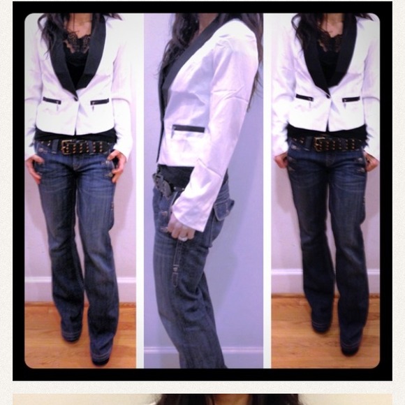 Hottest trend white and black jacket New - Picture 3 of 3