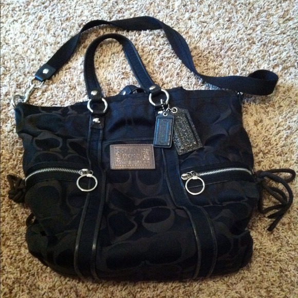 Authentic black Coach Poppy purse