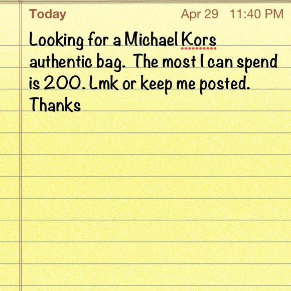 Looking for a Michael kors handbag