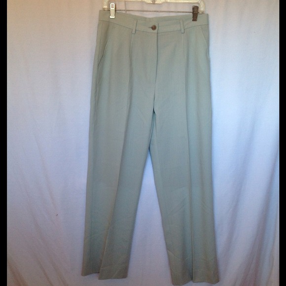 🔴SOLD🔴ZANELLA Green Blue Wool Pants Sz 4