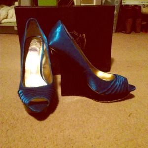 Aqua blue wedges