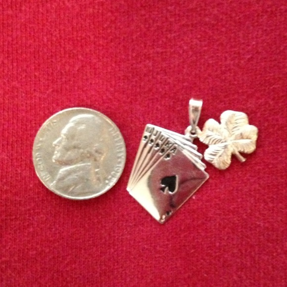 🎊SALE🎊Deck of Cards/Clover Silver Pendant