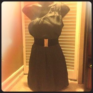 One strap shoulder bubble dress