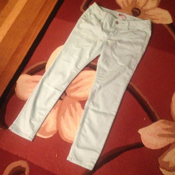 Pants - [Barely worn!] Tiffany blue jeans [reserved]