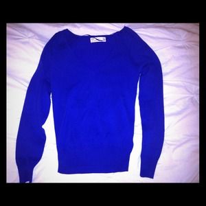 Zara cobalt blue v-neck sweater