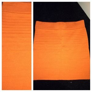Orange bandeau skirt fits m-l