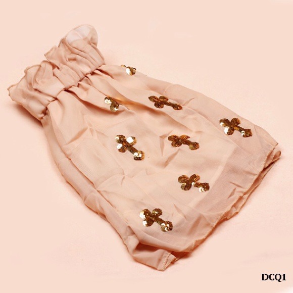 Brand new, gold cross shorts - Picture 2 of 4