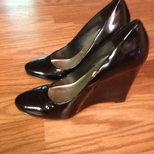 Patent leather Jessica Simpson high wedges.