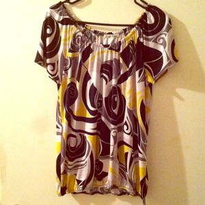 SOLD! in bundle! Career Day Top with Swirl Design