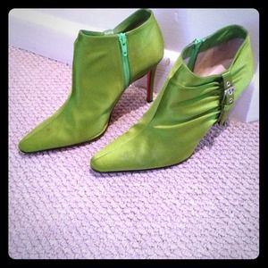 Christian Louboutin green short booties size 7.5