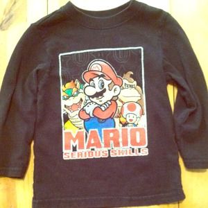 Toddler boy Mario long sleeve shirt
