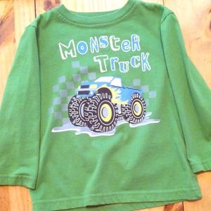 Monster truck toddler long sleeve shirt