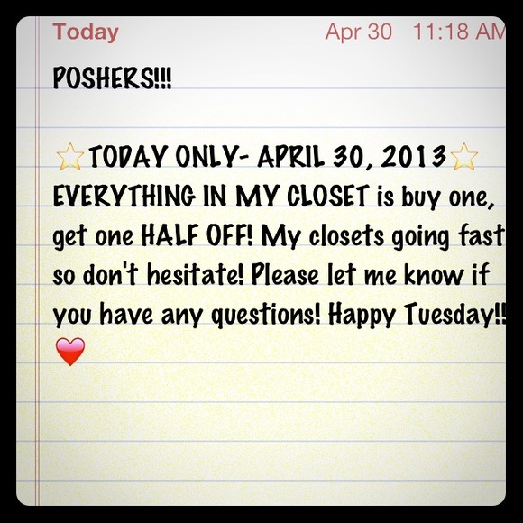 End of the month sale!!!