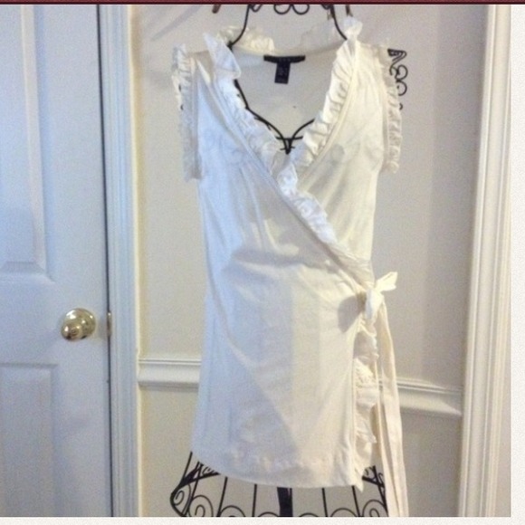 Large wrap blouse cotton t material NWOT
