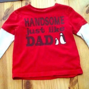 Crazy 8 toddler boy "handsome just like dad" shirt