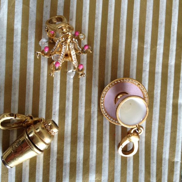 Authentic juicy couture charms in gold