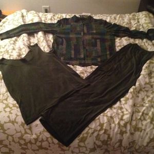 WOMEN'S jacket, undershirt tank top, and pants