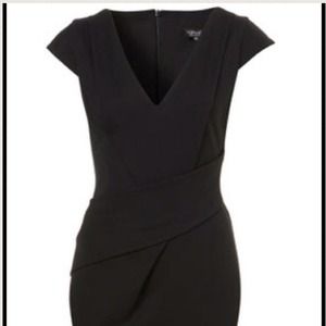 HOST PICK!! Topshop v-neck black dress / new!