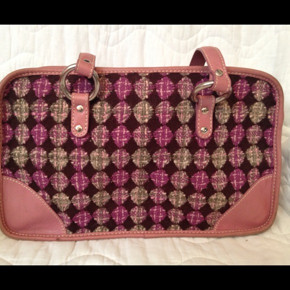 Isabelle Fiore pink, brown, and purple purse - Picture 2 of 2