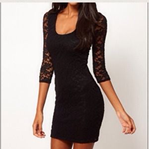 Gorgeous ASOS black lace dress / never been worn!