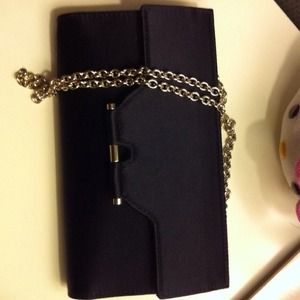 Yves Saint Laurent party clutch black