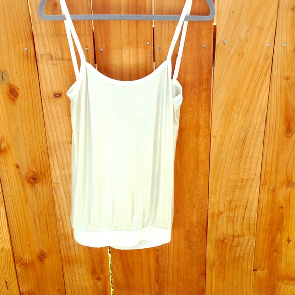 Silky cream colored tank with low tie •••BUNDLE•••