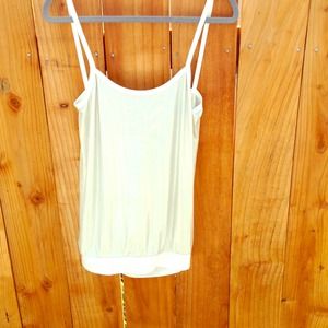 Silky cream colored tank with low tie •••BUNDLE•••