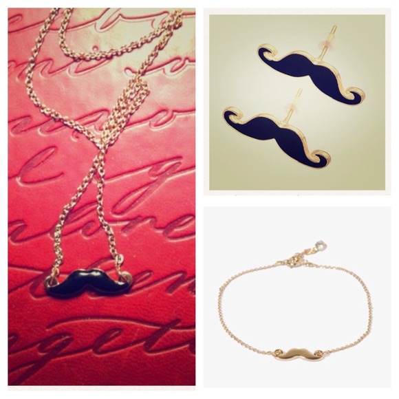 Mustache jewelry bundle for @kristenonthesly