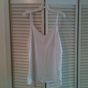 White thin strapped tank