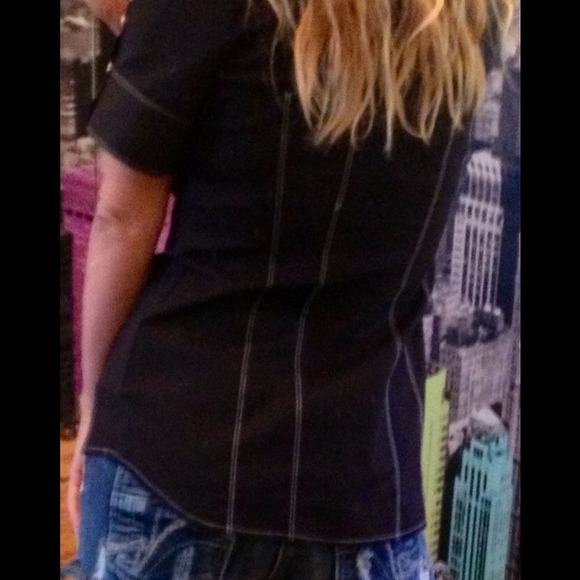 BEBE button up blouse!! Worn once! - Picture 2 of 4