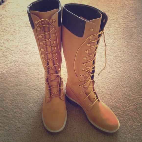 Timberland 14 inch boots in chestnut