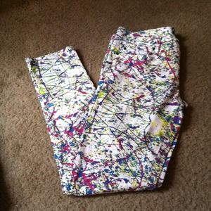 Paint splatter jeans