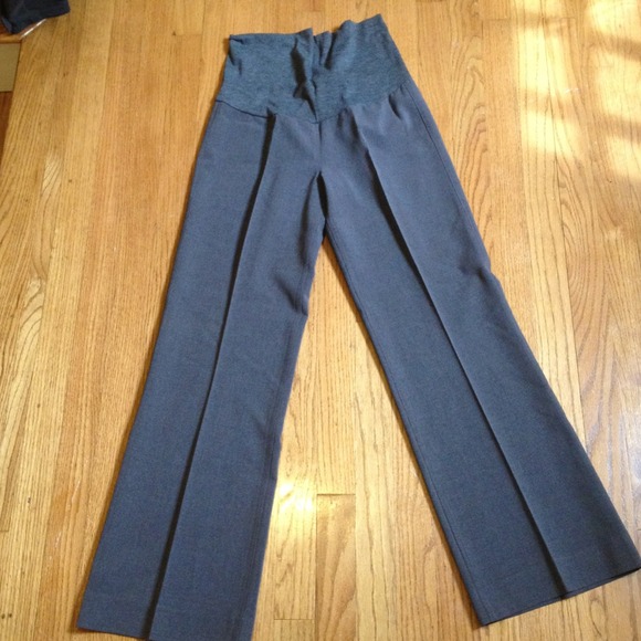 Gray Maternity Career Pants