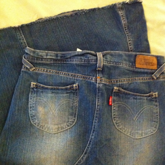 Levi long denim skirt
