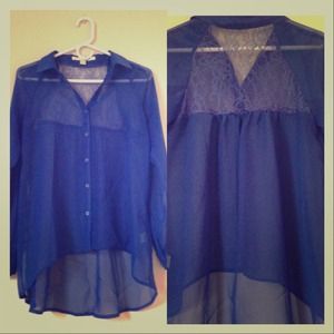 Sheer periwinkle hi low top.