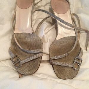 Christian Dior Sandals Grey and White Authentic
