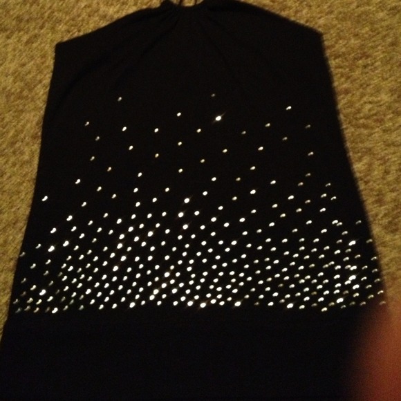 🎈REDUCED🎈Black with Silver Halter Top