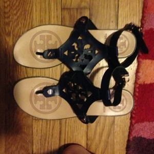 Tory Burch Navy Sandals