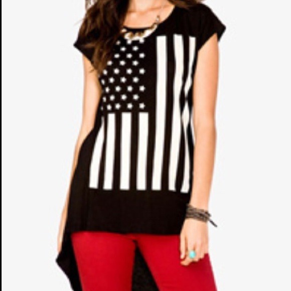 American flag high-low tunic NO TRADES!!!