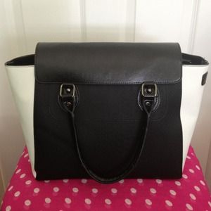 Target Mossimo Black and White Satchel