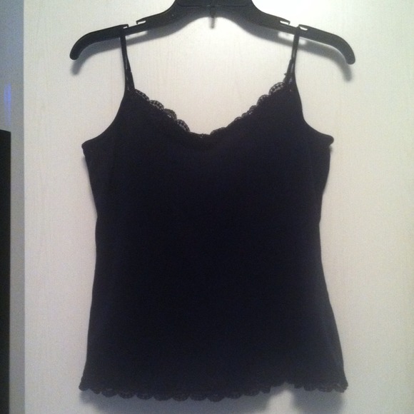 Black beaded spaghetti strap