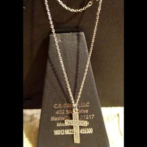 Silver cross necklace