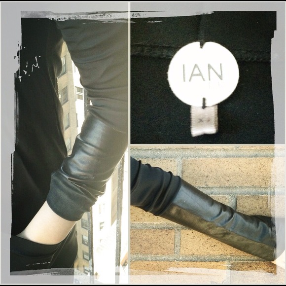CLOSING SALE IAN Leather-Armed Layering Piece-XS/S - Picture 4 of 4