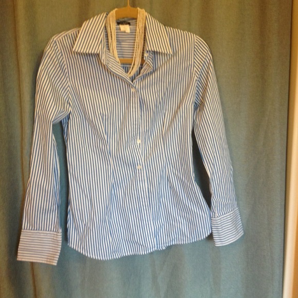 S J.Crew blue button up. Worn once or twice.