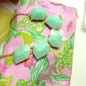 Mint bib necklace