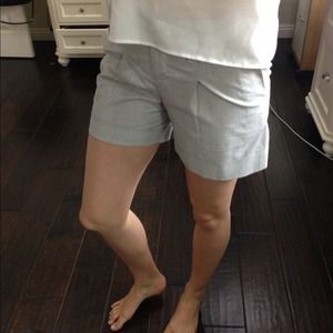 Ann Taylor LOFT navy and white striped shorts